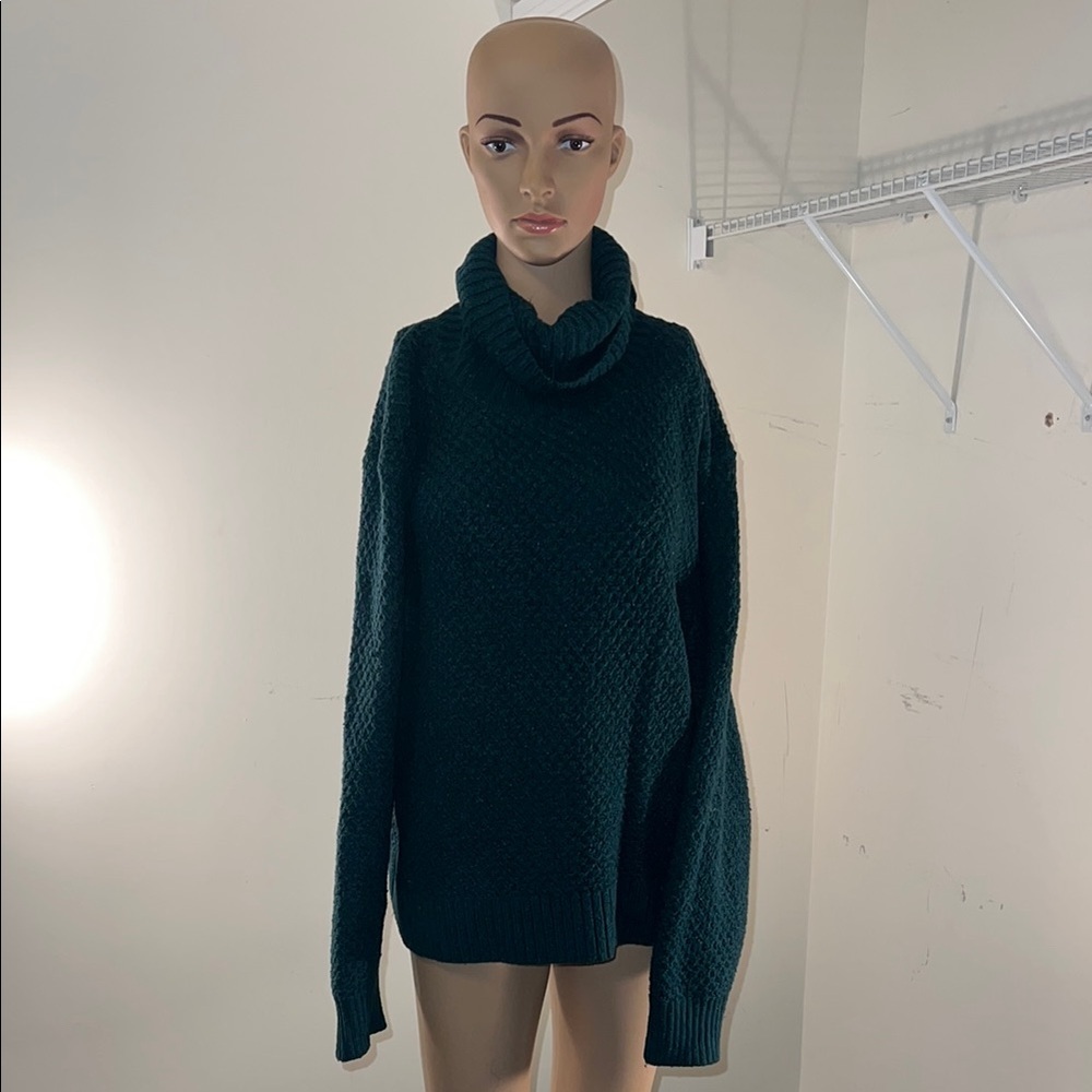 Denver Hayes Deep Green Cowl Neck Sweater